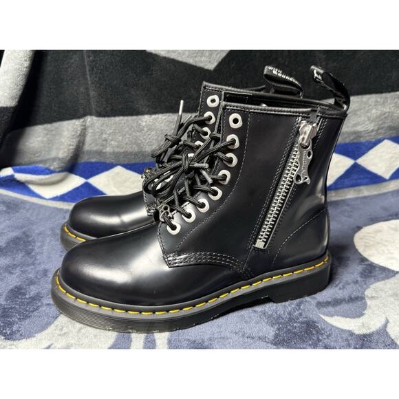 RARE Dr. Martens 1460 Zip Boots Men’s 7 Women’s 8 SOLD OUT Dual Zip Lace-Up NEW - Picture 1 of 16